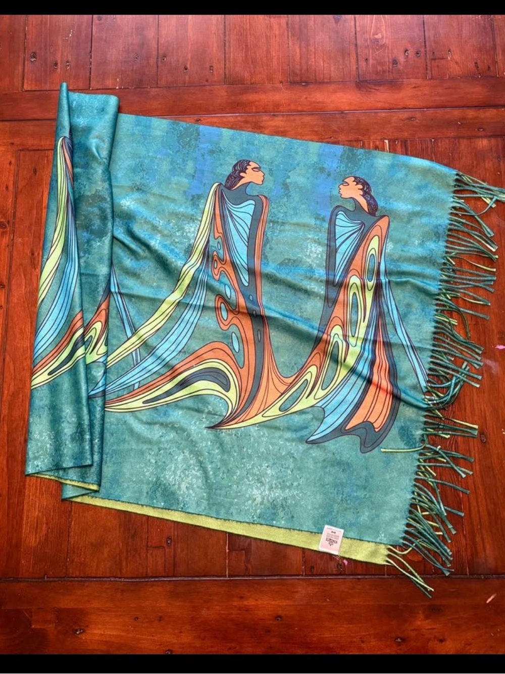 Indigenous Art Fringe Blanket Scarf